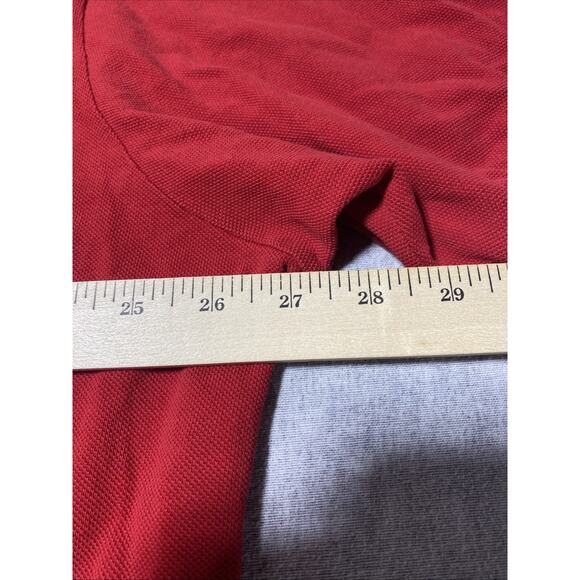 Lacoste Shirt Mens XXXXL 9 Red Polo Minimalist Preppy Classic Devanlay 4XL Vtg - Picture 9 of 9